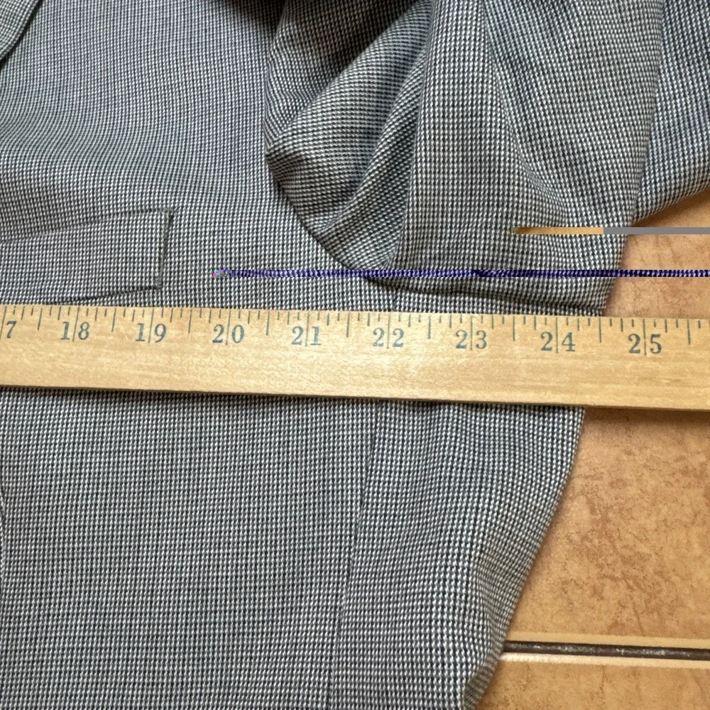 Stafford Blazer Sport Coat Sz 48L Classic Fit Check Gray Jacket Sport Coat